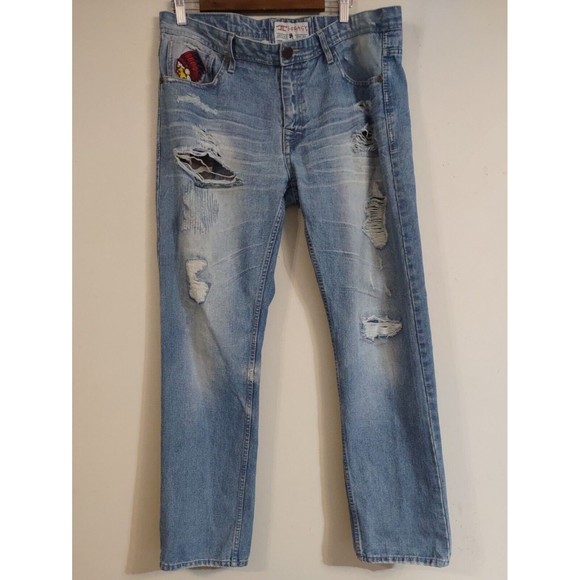 Jordan Craig Jeans Mens 36X32 Blue Jeans Legacy Edition Distressed Straight leg